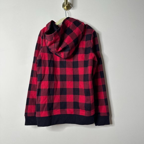 Ideology Unisex Red/Black Buffalo Check Hoodie 10/12 - Picture 4 of 4